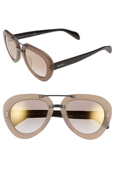 prada aviator sunglasses for women|Prada 52mm aviator sunglasses.